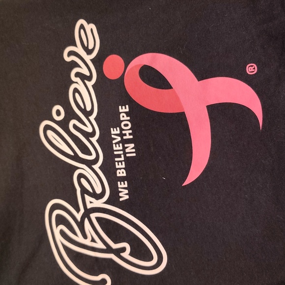 Black Tee Shirt with Pink Logo - Picture 2 of 4